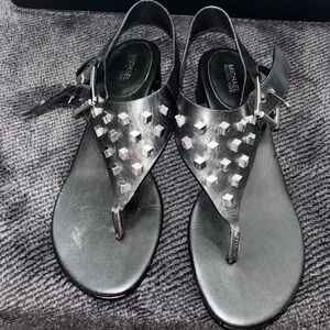 Michael Kors Black Studded Sandals